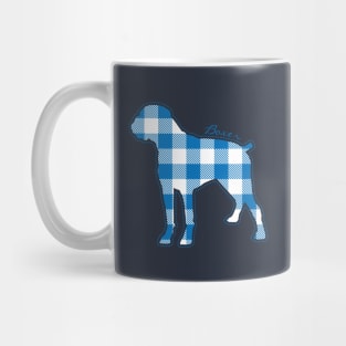 Plaid Boxer Dog Mug